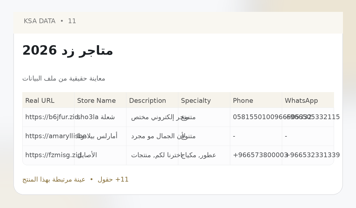 Zid Stores 2026